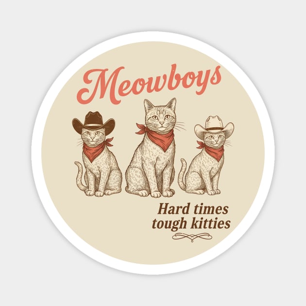 Meowboys Magnet by ArtistTee ⭐⭐⭐⭐⭐